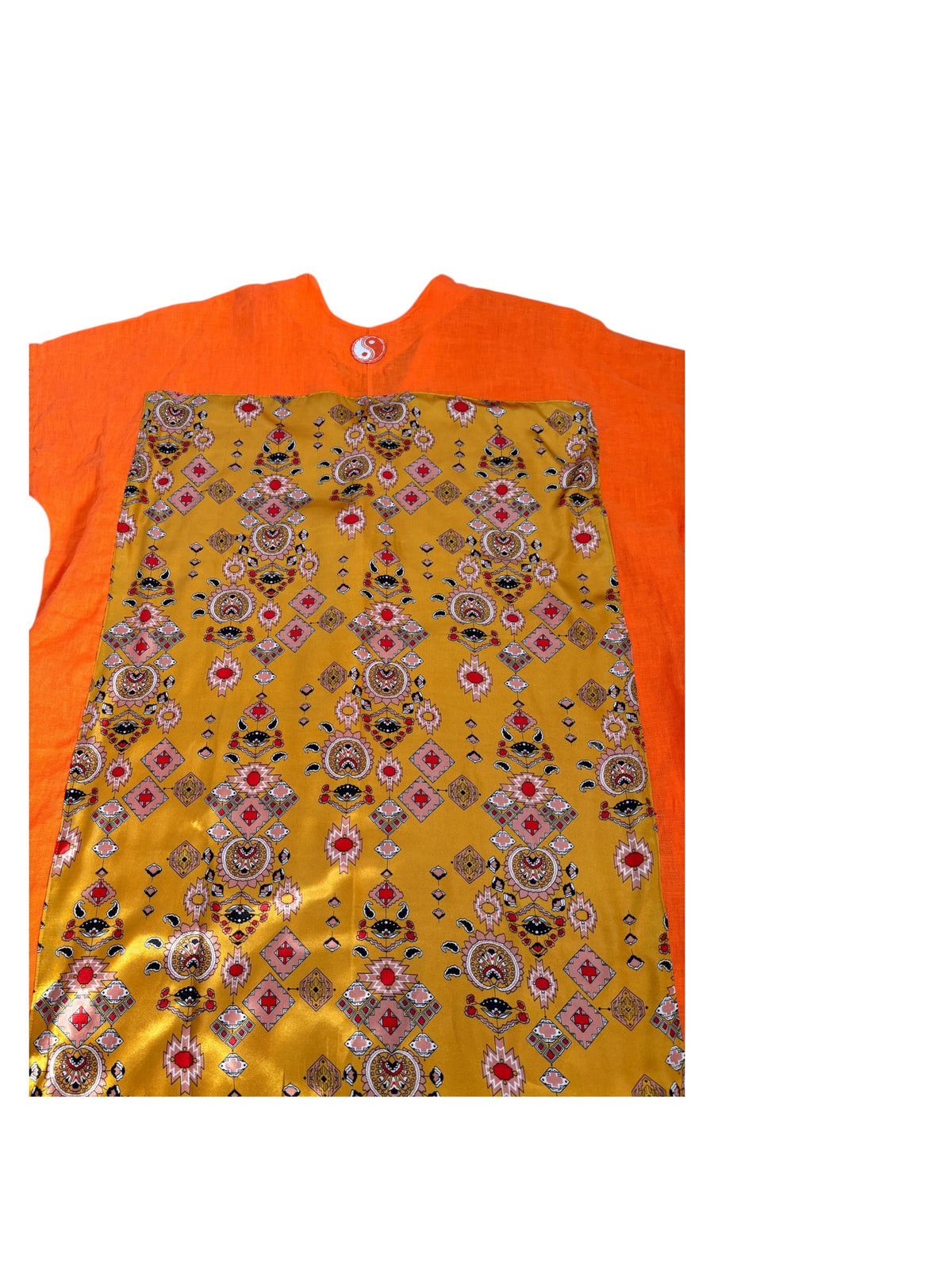 Robe orange et satin